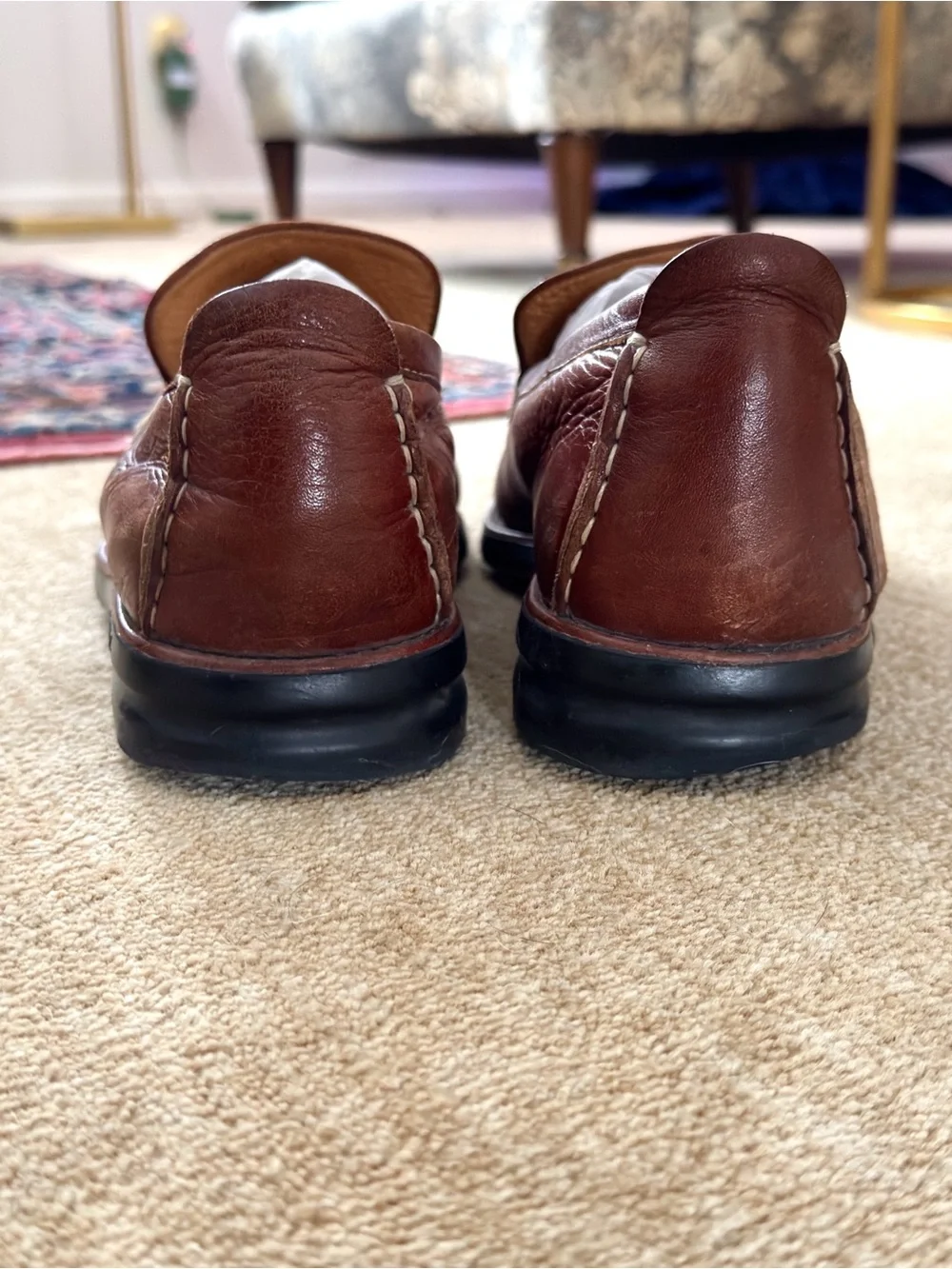 Martin Dingman Leather Slip-On Venetian Loafers